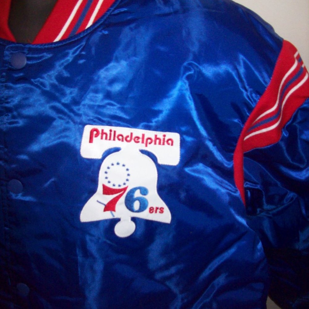 PHILADELPHIA 76ERS STARTER SNAP DOWN Jacket 4X